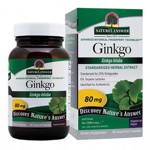 Nature's Answer, Ginkgo Standardized, 80 Mg, 60 Veg Caps