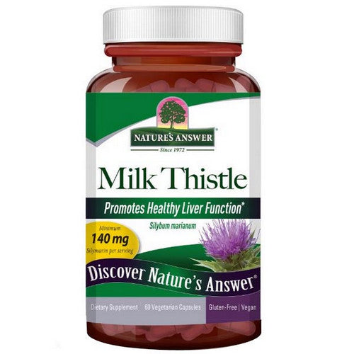 Nature's Answer, Milk Thistle Standardized, 140 Mg, 60 Veg Caps