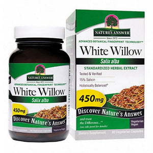 Nature's Answer, White Willow Standardized, 450 Mg, 60 VegCaps