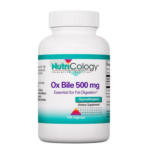 Nutricology/ Allergy Research Group, Ox Bile, 500 Mg, 100 Vegicaps