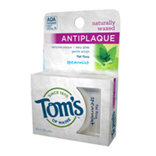 Tom's Of Maine, Floss Anti-Plaque, Flat Spearmint 32 Yd