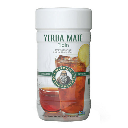 Wisdom Natural, Yerba Mate Plain Instant Herbal Tea Unsweetened, 2.82 Oz