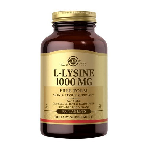 Solgar, L-Lysine Free Form, 1000 Mg, 100 Tabs