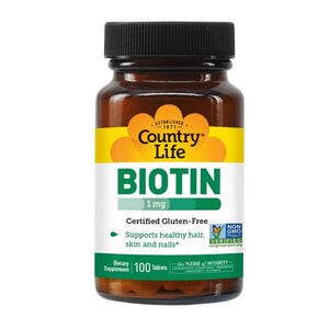 Country Life, Biotin, 1 Mg, 100 Tabs