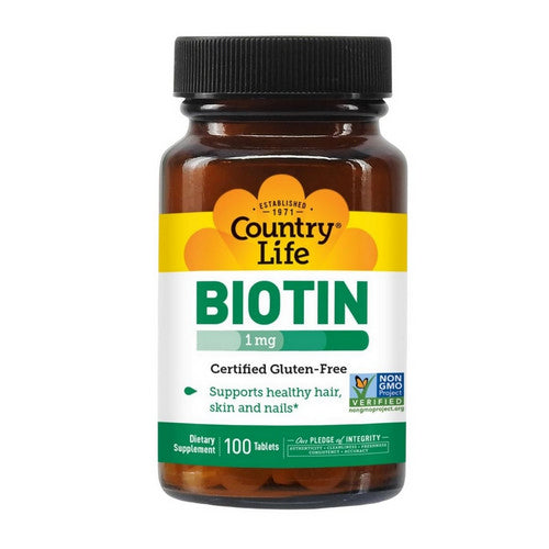 Country Life, Biotin, 1 Mg, 100 Tabs