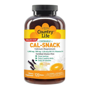 Country Life, Calcium with Magnesium Wafers, 120 Wafers