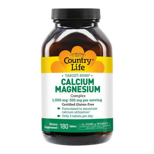 Country Life, Target-Mins Calcium Magnesium Complex, 180 Tabs