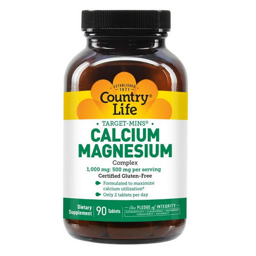 Country Life, Target-Mins Calcium Magnesium Complex, 90 Tabs