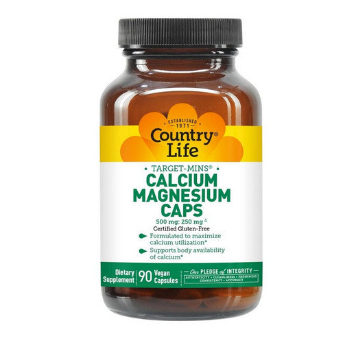 Country Life, Target Mins Calcium Magnesium, 90 Veg Caps