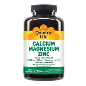 Country Life, Cal-Mag-Zinc, 250 Tabs