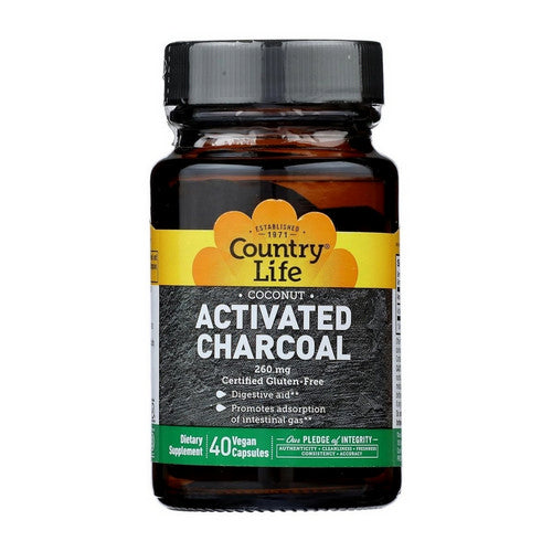 Country Life, Charcoal, 260 MG, 40 Caps