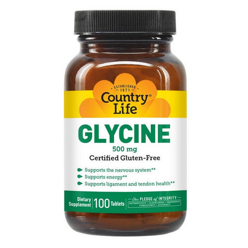 Country Life, Glycine with B-6, 500 MG, 100 Tabs