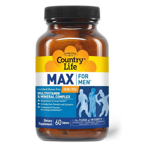 Country Life, Max For Men Maxi-Sorb Rapid Release The Maximized Masculine Formulation, 60 Tabs