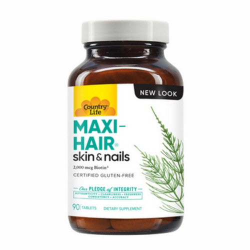 Country Life, Maxi-Hair Skin And Nails, 2000 Mcg, 90 Tabs