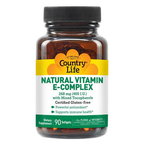 Country Life, Vitamin E Complex 400IU, 90 Sftgls