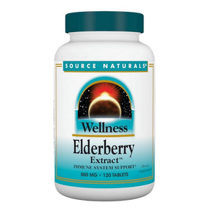 Source Naturals, Wellness Elderberry Extract, 500 mg, 120 Tabs