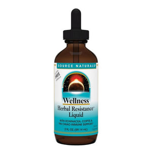 Source Naturals, Wellness Herbal Resistance Liquid Alcohol Free Formula, 2 Oz