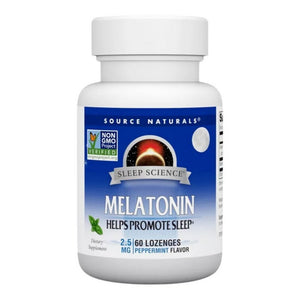Source Naturals, Melatonin Peppermint, 5 Mg, Sublingual Peppermint 60 Tabs