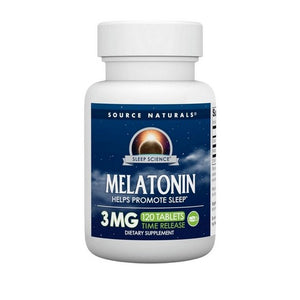 Source Naturals, Timed Release Melatonin, 3 Mg, 120 Tabs