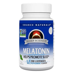 Source Naturals, Melatonin Peppermint, 5 Mg, 200 Lozenges