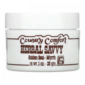Country Comfort, Herbal Savvy Goldenseal Myrrh, 1 Oz