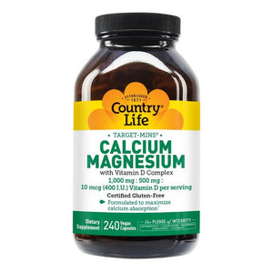 Country Life, Target-Mins Calcium-Magnesium with Vitamin D Complex, 240 Caps