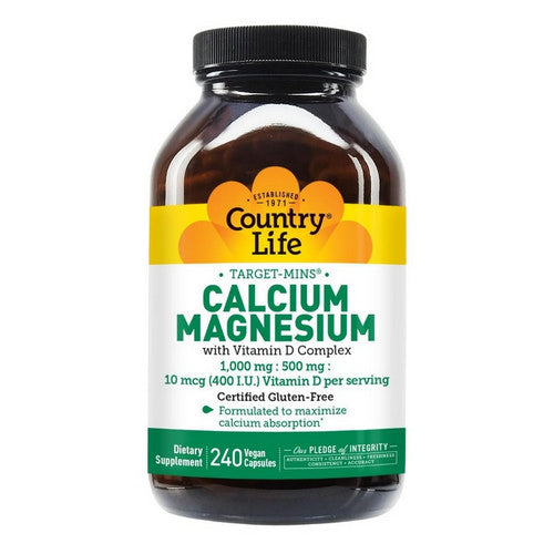 Country Life, Target-Mins Calcium-Magnesium with Vitamin D Complex, 240 Caps