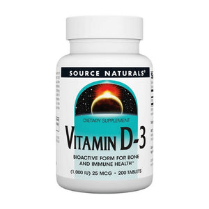 Source Naturals, Vitamin D, 1000 IU, 200 Tabs