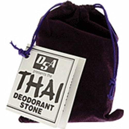 Thai Deodorant Stone, Large Deodorant Stone In Velvet Pouch, 5,5 Oz