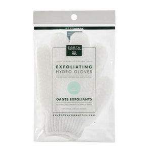 Earth Therapeutics, Exfoliating Hydro Gloves White, 1 Pair