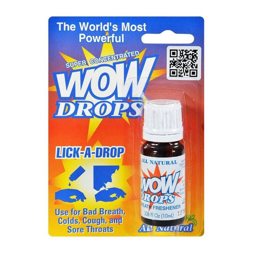 Wow Drops, Lick A Drops Breath Freshener Peppermint, 10ml, 0.32 Oz