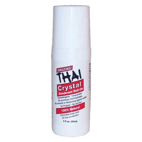Thai Deodorant Stone, Crystal Deodorant Roll-On, 3 Oz