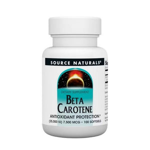 Source Naturals, Beta Carotene, 25000 IU, 100 Softgel