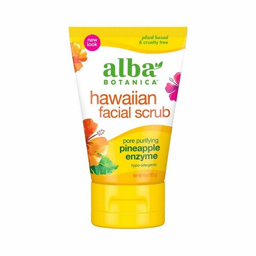 Alba Botanica, Hawaiian Pineapple Enzyme Facial Scrub, 4 oz