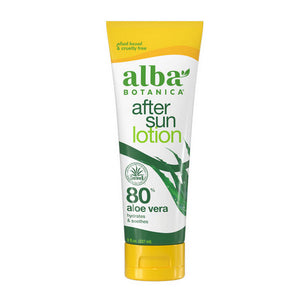 Alba Botanica, After Sun Lotion 85% Aloe Vera, 8 Oz