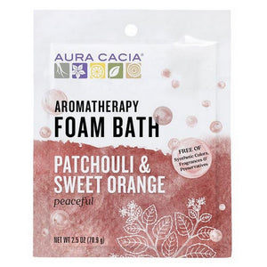 Aura Cacia, Aromatherapy Foam Bath, Patchouli/Orange 2.5 oz