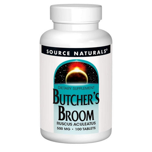 Source Naturals, Butcher's Broom, 500 MG, 100 Tabs