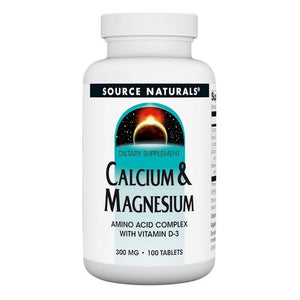 Source Naturals, Calcium and Magnesium, 300 mg, 100 Tabs