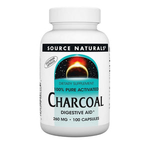Source Naturals, Charcoal, 260 MG, 100 Caps