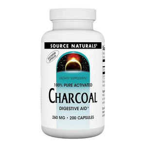 Source Naturals, Charcoal, 260 MG, 200 Caps