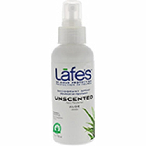 Lafes Natural Body Care, Deodorant Spray 24-Hour Protection Unscented, 4 Oz