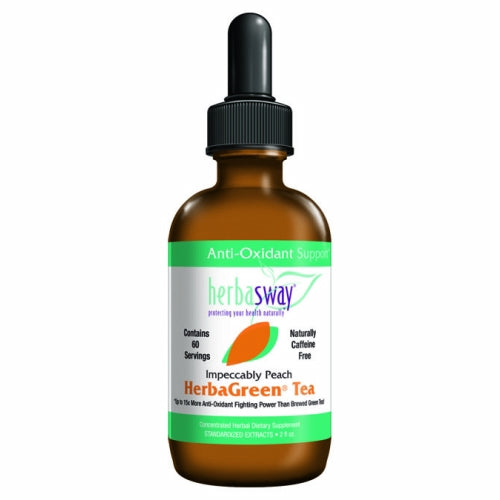 Herbasway, Herbagreen Tea Peach, 2 Oz