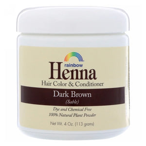 Rainbow Research, Henna Hair Color And Conditioner Dark Brown Sable, 4 Oz