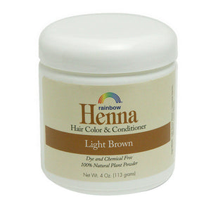 Rainbow Research, Henna Hair Colour And Conditioner Light Brown, 4 Oz