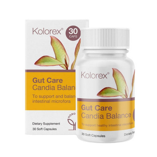 Kolorex, Gut Care And Candida Balance, 30 Soft Gels