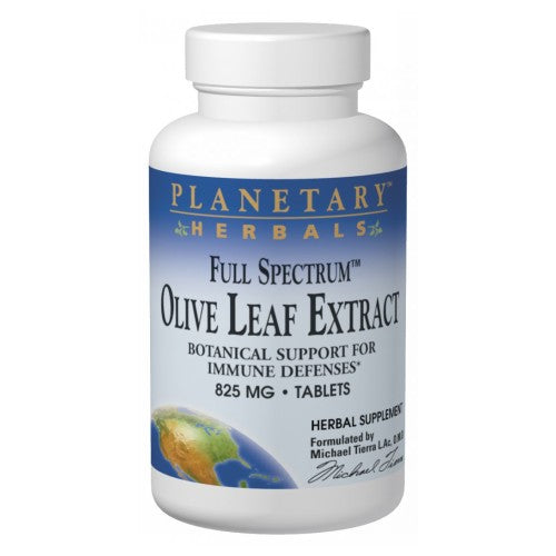 Planetary Herbals, Olive Leaf Extract, Full Spectrum, 825 mg, 60 Tabs