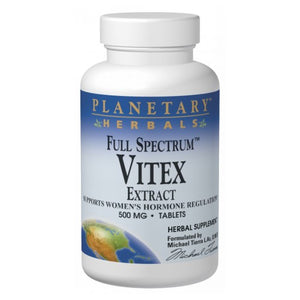 Planetary Herbals, Full Spectrum Vitex Extract, 500 Mg, 120 Tabs