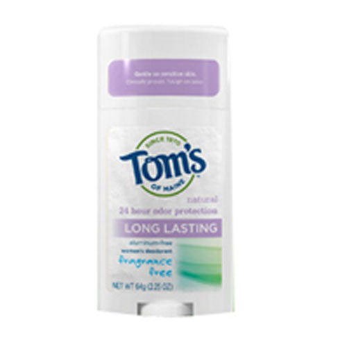 Tom's Of Maine, Long Lasting Deodorant Unscented, 2.25 Oz