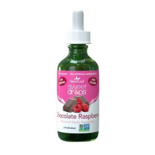 Sweetleaf Stevia, Sweet Drops Flavored Stevia Sweetener Chocolate Raspberry, 2 Oz