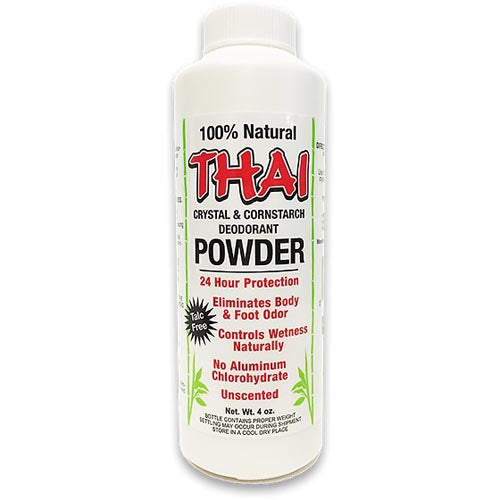 Thai Deodorant Stone, Crystal And Cornstarch Deodorant Body Powder, 3 Oz